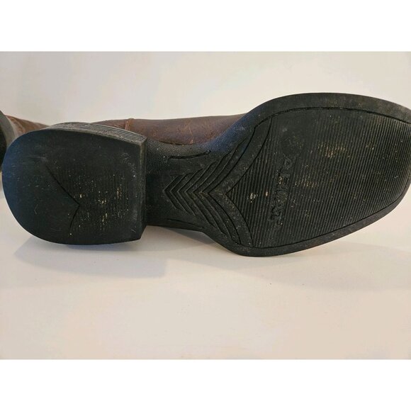 Ariat Brown Mens Leather Cowboy Boots Size 9.5D Western Square Toe Style 1001096 - Picture 5 of 13